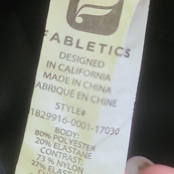 Fabletics black leggings with mesh side inserts EUC Size small - Picture 9 of 9